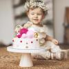 48 Pcs Ball Cake Topper Decorations Princess Cake for Happy Birthday Party Wedding Supplies (Pink Gold) view 3