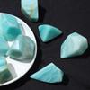 IDGTTLDF natural luster 30-50g Natural Crystal Polyhedral Geometry Amazonite Raw Sky Blue Quartz Home Decoration view 4