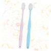FRCOLOR 2pcs Soft Bristle Toothbrush for Oral Cleaning Toothbrushes Design and Tooth Cleaner Plaque Removal view 3