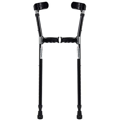 RajoNN Folding Crutches, Black Forearm Crutches for Adults, Crutches for ng, for Seniors Disabled Elderly