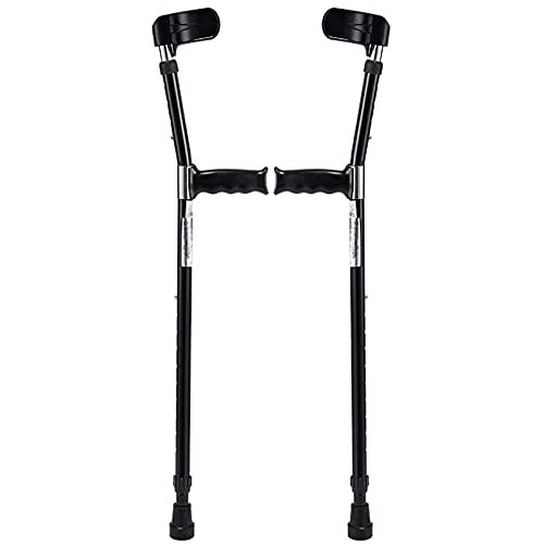 RajoNN Folding Crutches, Black Forearm Crutches for Adults, Crutches for ng, for Seniors Disabled Elderly