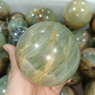 IDGTTLDF natural luster Natural Magic Natural Blue Lux Stone Ball Crystal Home Office Decoration Craft Gifts(Size:1400W)