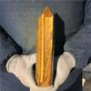 AUOQKQUT Natural tiges Eye Stone Obelisk Crystal Wand Point NaturalReiki Decoration home decoration(Size:900-1000g) view 3