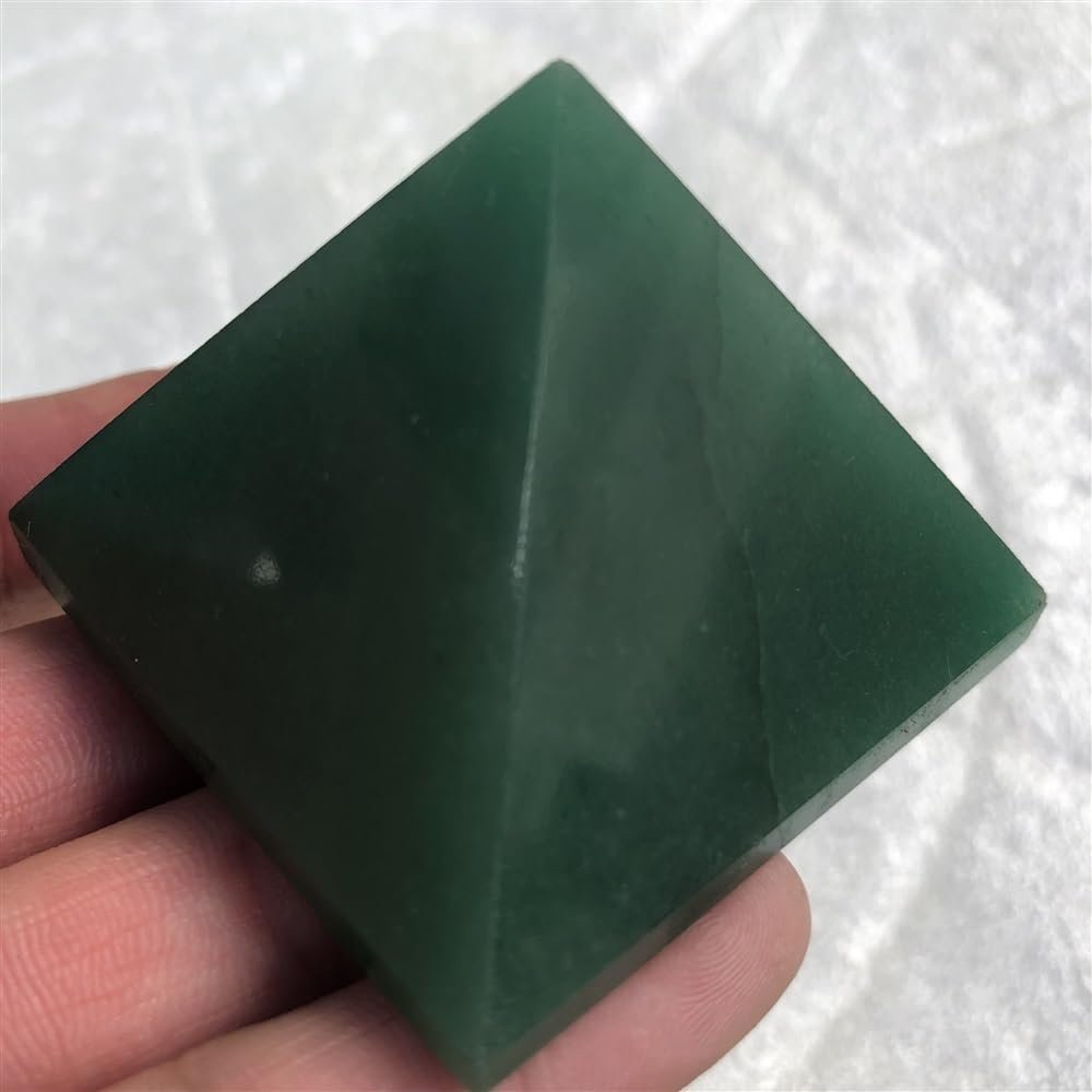 IDGTTLDF natural luster Green dongling Natural Jade Crystal Pyramid(Size:10pcs)