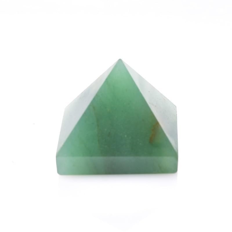 IDGTTLDF natural luster Green Pine Jade Pyramid 50mm of Powerful, Metaphysical,