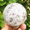 ICXLPMC Natural Plum Blossom Tourmaline Crystal Ball s Home Decoration Gift Home Collections(Size:190-220g) view 4