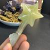 ICXLPMC 8-9cm Natural Afghan Emerald Crystal Stone, Hand Carved Five Pointed Star Suitable for Home Home decorative stones Home Collections(Size:2pcs) view 2