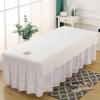 Highdi Massage Bed Sheet with Face Hole, Reusable Massage Bed Table Cover 2024 Soft Comfortable Massage Bed Cover Protecting for SPA Hotel Beauty Salon Cosmetic Bed (120x200CM,White) view 1