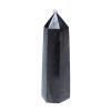 IDGTTLDF natural luster 1pcs Beautiful Natural Hand Carved Crystals Stones Tower Wand Black Carbonado Points Decoration Crystal decorative stones(Size:5 to 6cm) view 1