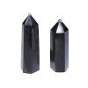IDGTTLDF natural luster 1pcs Beautiful Natural Hand Carved Crystals Stones Tower Wand Black Carbonado Points Decoration Crystal decorative stones(Size:5 to 6cm) view 2