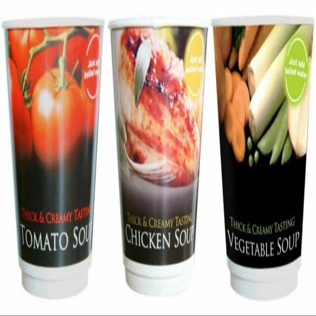 30 Drink Variety Pack Thick & Creamy 12oz in Cup Soups (Tomato, Chicken & Veg)
