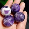 IDGTTLDF natural luster 21-22 mm 4 pcs Natural Dream Amethyst Crystal Sphere Ball Orb Gem Stone view 2