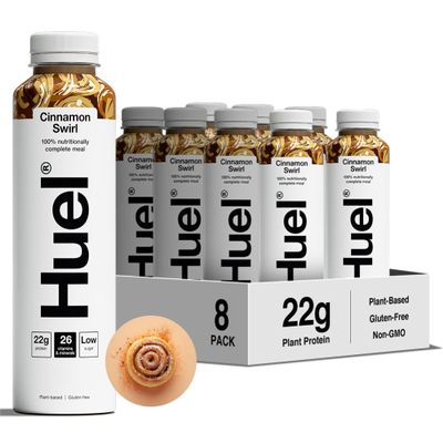 Huel Ready-to-drink Meal, Cinnamon Swirl Protein Drink, 8 x 500ml Bottles, Protein Shakes, Pre-Portioned Meal, 20g of Protein per Bottle, Rich in Essential Vitamins, Minerals, Meal Replacement Shake