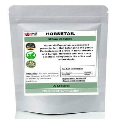 Horsetail Capsules 500mg 100% Natural Pure no additives (Premium Quality) (90)