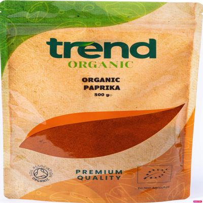 Trend Organic Paprika, 500g - Versatile Kitchen Essential, Good for Seasoning and Cooking with Earthy Flavour with Peppery Notes, Certified Organic, Vegan, Non-GMO, No Additives No Preservatives