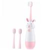 Beaupretty Childrens Electric Toothbrush Sonic Vibrates Rechargeable Pink with 3 Replacement Heads for Baby Oral Care Ages 3-8 view 1