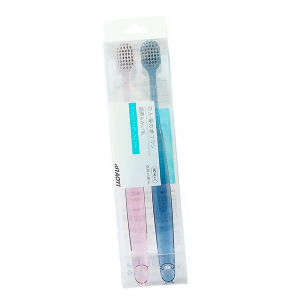 Beaupretty 2pcs Crystal Handle Toothbrush Soft Bristles for Teeth Care for Daily Oral Hygiene Routine