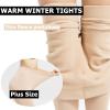 Pantyhose For Women Women Tights Plus Size 120D Autumn Warm Winter Fleece Pantyhose High Waist Female Stretchy Slim Skinny Thick Tights Pantyhose(Color:Skin,Size:XL(75-130kg)) view 2