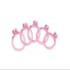 3D Modeling Chastity Cage Device with Lock & 5 curved Rings - Cobra Male chastitycage Men urethral in Pink (Curved Rings - No cage) view 1