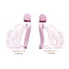 3D Modeling Chastity Cage Device with Lock & 5 curved Rings - Cobra Male chastitycage Men urethral in Pink (Curved Rings - No cage) view 2
