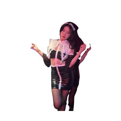 cxbyjyg sexy nun clothes adult women halloween role play sister uniform lingerie outfit