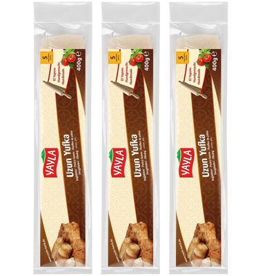 Yayla Long Filo Pastry Sheets phyllo dough 400 gram x 3 Packs by Pufai Grocery