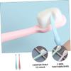 FRCOLOR Kids Toothbrush Newborn 2pcs Tooth Cleaning Brush Material Soft Bristles Wall Hanging Design for Kids Toddlers view 3
