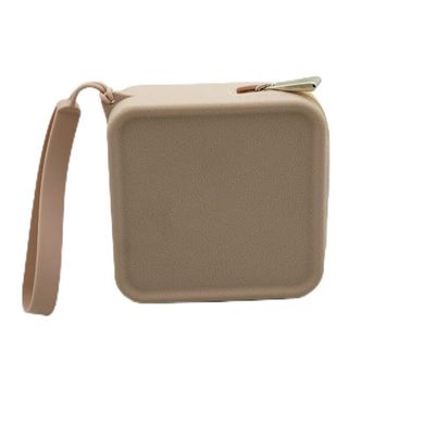 Feminine Sanitary Napkin Storage Bag Silicone Square with Zip Organiser Portable Travel Organiser Bag(Color:Brown)