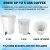 50 Piese Cold Brew Coffee Filters with Drawstring, 20" X 20" Commercial Cold Brew Bags for Commercial Model Cold Brew Coffee Makers and 5 Gallon Systems, Brew Up To 5 LBS Coffee view 2