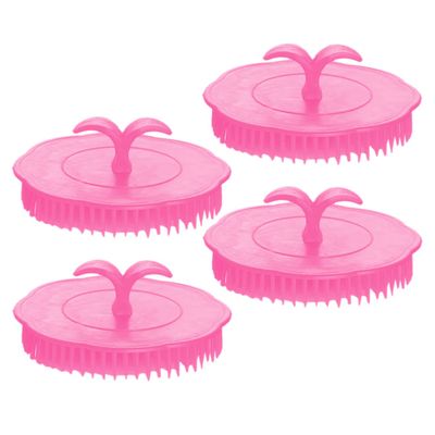 IWOWHERO 4pcs Shampoo Brush Scalp Massager Hair Scalp Massage Brush for Shower Home Use Hair Exfoliator Random Color