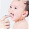 Beaupretty Baby Finger Toothbrush 3pcs Silicone Infant Oral Care Brush Toddler Finger Toothbrush Soft Gum Massage for Newborns and Babies view 2