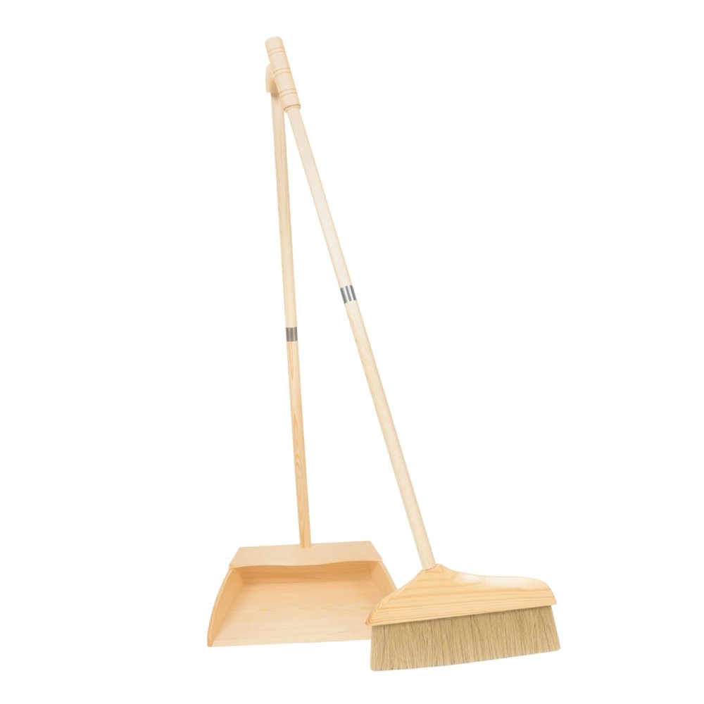 STOBAZA Soft Broom Long-handle and Dustpan for Sweeping Floors in Home Includes Hair Broom and Cleaning Tools for Efficient Dustpan Use