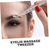 5pcs Meibomian Gland Massage Forceps lash Extension Tweezers Eyelash Tweezers for Extensions Eyelid lash Cluster Tweezers Stainless Steel Meibomian Expressor Compressor Short hair/6390 view 4