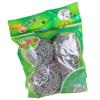4 Metal Scourer - Tough Scourers | Steel Wire Cleaning Ball | Stainless Steel Cleaning Ball | Dish Cleaning Scrubber,Solid Stainless Dishes Washing Scrubber Steel Ball for Cookware view 1