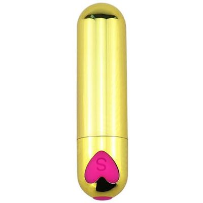 10 Modes Powerful Bullet Massage Rod Handheld Personal Bullet Tool Portable Silicone Massage Ball for Women Pleasure, Quiet Waterproof Bullet Tool Powerful Mini Stick Soft Toys for Relax (Gold)