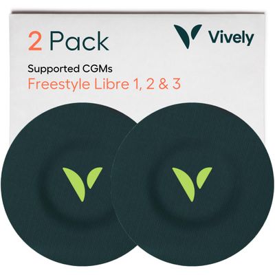 Vively Freestyle Libre Sensor Covers, Pack of 2, Waterproof for Swimming and Showering