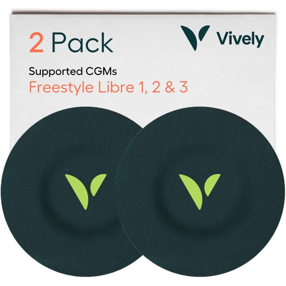 Vively Freestyle Libre Sensor Covers, Pack of 2, Waterproof for Swimming and Showering