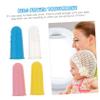 FRCOLOR Silicone Baby Finger Toothbrush 4pcs Set, Soft Infant Toddler Oral Care Brush for Teething and Gum Massage, Safe Chewable Dental Tool for Boys and Girls and Babies view 3