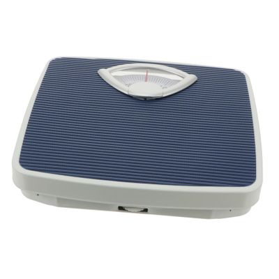 FRCOLOR Mechanical Dial Body Scale Extra-large Non-slip Pu Mat Blue Bathroom Weighing Scale for Home Use for Personal Health Monitoring
