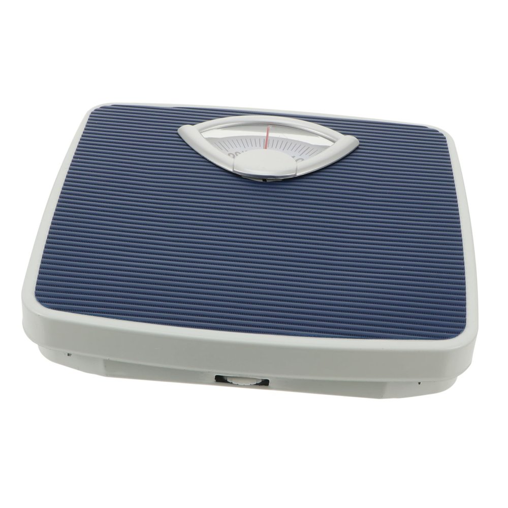 FRCOLOR Mechanical Dial Body Scale Extra-large Non-slip Pu Mat Blue Bathroom Weighing Scale for Home Use for Personal Health Monitoring