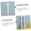 FRCOLOR 2pcs Boys and Girls Oral Care Toothbrush Newborn Tooth Brush Shower Brush Head view 3