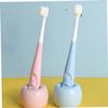 FRCOLOR 2pcs Boys and Girls Oral Care Toothbrush Newborn Tooth Brush Shower Brush Head view 4