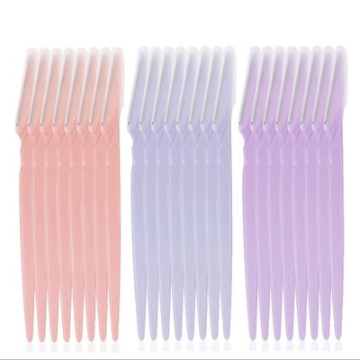 24 Pcs Eyebrow Razors, Portable Facial Hair Remover Shaver Trimmer Shaper, Exfoliating Dermaplaning Tool with Cover for Women and Men
