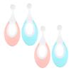 FRCOLOR Infant Toothbrush and Baby Brush 4pcs Soft Bristle Training Toothbrush Set for Tender Gums Newborn Oral Care Toddler Teeth Cleaning Pink and Blue, Gentle Baby Dental Care view 1