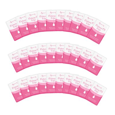 Post Wax Calming Oil Wipes Pack - 30 After Waxing Finishing Wipes for Wax Removal - Depilation Supplies for Home and Salon