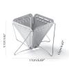 LONG XIN SERIES 1PCS Folding Stainless Steel Reusable Coffee Cone Metal Filter Holder Stainless Steel Cone for Office Home Travel Picnic Camping Inverted Pyramid Style view 2
