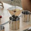 LONG XIN SERIES 1PCS Folding Stainless Steel Reusable Coffee Cone Metal Filter Holder Stainless Steel Cone for Office Home Travel Picnic Camping Inverted Pyramid Style view 3