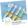 minkissy Kids Oral Care Toothbrush 4pcs Cartoon Bristle Toothbrushes Soft Bristles for Ages 2-10 Children's Teeth Cleaning Baby Dental Care Set view 3