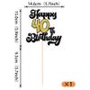1 Pack Happy 40th Birthday Cake Topper Glitter 40 Fabulous Cake Pick Cheers to 40 Years Birthday Cake Decorations for Happy Birthday Theme Party Supplies view 2