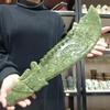 Natural Stone Natural Xiuyan Jade Dragon Hand Knife, Quartz Crystal Energy Mineral view 3